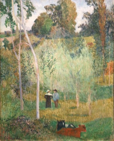 Conversation in the Fields by Paul Gauguin